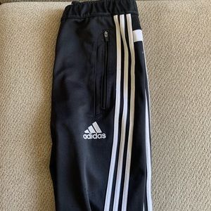Adidas black and white joggers